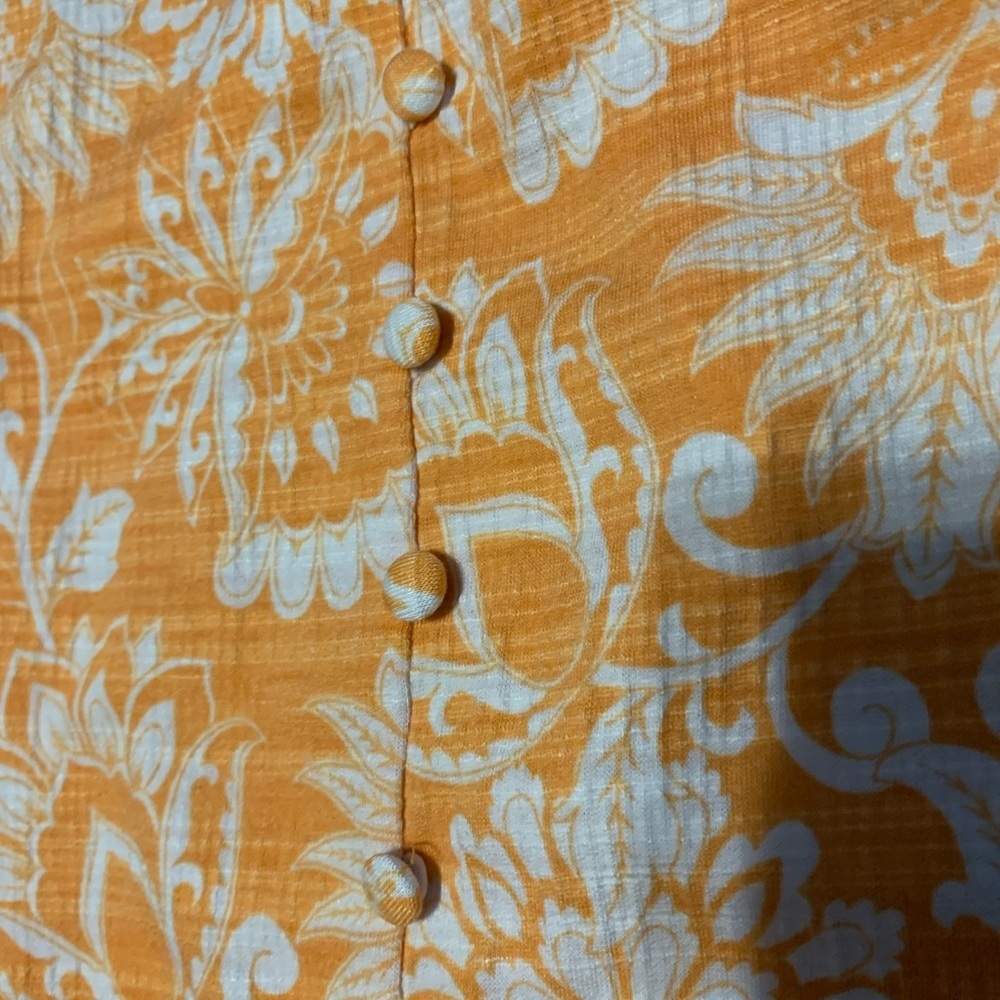 Ricki's Orange Floral Women's tank Top - Picture 3 of 8